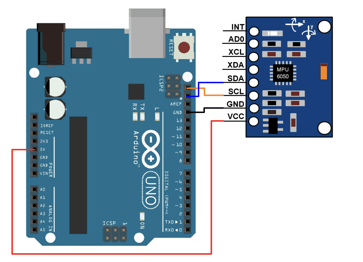 diagram uno and mpu6050